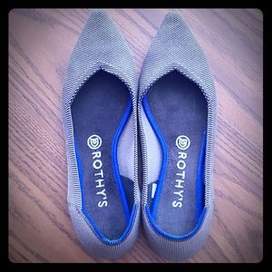 Rothy's The Point Flat - 9W Cloud Grey Birdseye